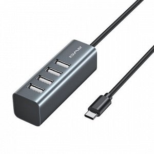 Type-C HUB Awei CL-122T Type-C to USB2.0*4, черный recommended