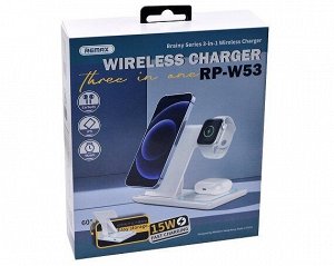 Док станция Remax RP-W53 15W Wireless Charger + AirPods + watch series