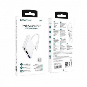 Type-C HUB Borofone DH4 (Type-C to USB3.0+HDMI+PD) recommended