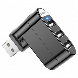 USB HUB Borofone DH3 (3 порта USB) черный recommended