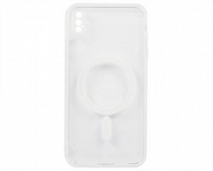 Чехол iPhone XS Max MagSafe с магнитом, прозрачный