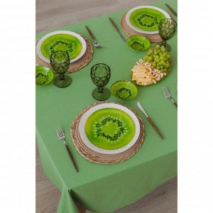 Салатник Доляна «Романтичный киви», d=18 см, цвет зелёный
