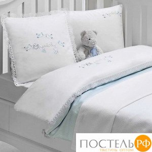 T1242T10002102 Комплект детского постельного белья Tivolyo home COUPLE BEBE голубой с покрывалом