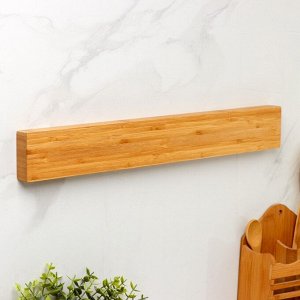 Держатель для ножей магнитный Magistro Bamboo, 43 см, бамбук