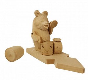 Богородская игрушка "Медведь-ударник" арт.8360 (РНИ)