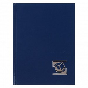 Ежедневник недатированный А6, 96 листов, обложка бумвинил Синий