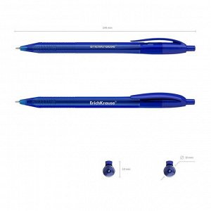 Ручка шариковая автоматическая ErichKrause U-208 Original Matic, игольчатый узел 1,0 мм, чернила синие, ультра-мягкое письмо