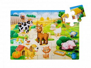 Пазл First Puzzle "Кто живет в Деревне" (20 эл) Baby Toys