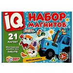 4680107941541 Весёлая ферма.IQ набор магнитов. Синий трактор. 250х185х25мм. Умные игры в кор.20шт