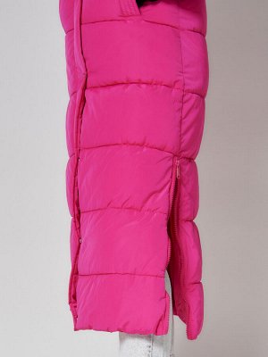 Жилет женский утепленный с капюшоном розового цвета 3305R
