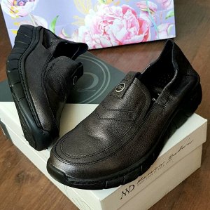 Женская обувь - Комфорт COMFORT D20(нат.кожа)чёрн+серебро