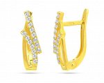 Серьги из серебра куб.циркон., СПН345п