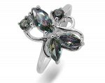 Кольцо из серебра мистик кварц, Катрина