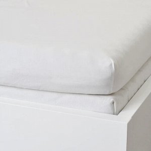 VÅRVIAL, Простыня на резинке, белая, 80х200 см