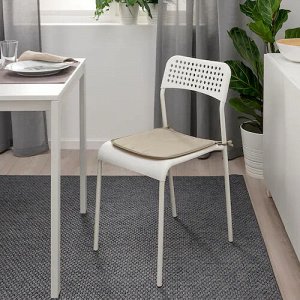 BRÄMÖN, Подушка на стул, серо-бежевый для дома/сада, 34x34x1,0 см