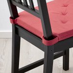 JUSTINA, Подушка на стул, красная, 42/35x40x4 см