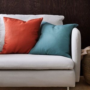 EBBATILDA, чехол для подушки, серо-бирюзовый, 50x50 см