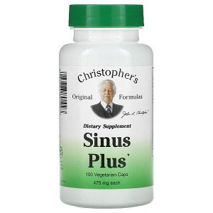Christopher's Original Formulas Синус Плюс, средство против аллергии, 475 мг, 100 капсул