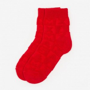 Носки детские махровые KAFTAN &quot;Новый Год&quot;, р-р 18-20 см, красный