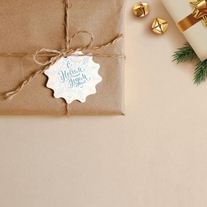 Шильдик на подарок Новый год «Снежинка», 6,5 x6,5 см