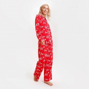 Пижама новогодняя женская (рубашка и брюки) KAFTAN ХоХо, 40-42