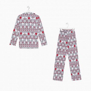 Пижама новогодняя женская (рубашка, брюки) KAFTAN «Скандинавия»