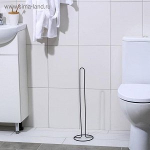 Держатель для рулонов туалетной бумаги Доляна, 50×15×15 см, цвет чёрный