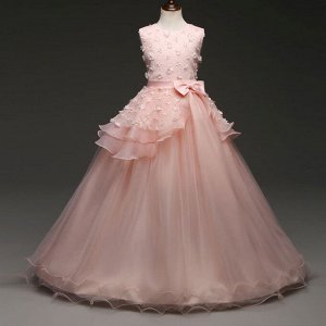 Платье бальное, детское, цвет розовый