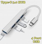 USB HUB концентратор переходник c Type-C разветвитель на 4 USB 3.0