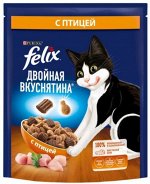 Felix сухой корм для кошек Двойная вкуснятина с птицей 200гр АКЦИЯ!