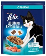Felix сухой корм для кошек Двойная вкуснятина с рыбой 200гр АКЦИЯ!