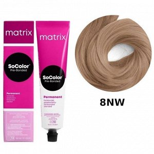 Matrix Socolor , Матрикс Соколор краска для волос аммиачная СоКолор 8NW натуральный теплый светлый блондин 90 мл