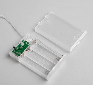 СИМА-ЛЕНД Гирлянда «Нить» 2 м, IP20, прозрачная нить, 20 LED, свечение мульти, 2 режима,AAх3