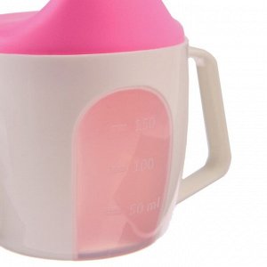 Тренировочный Поильник - чашечка 2в1, 150 мл., твердый носик, цвет розовый