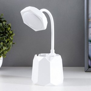 Лампа настольная "Грани" LED 1 режим 4,2Вт USB белый 9х9х32,5 см