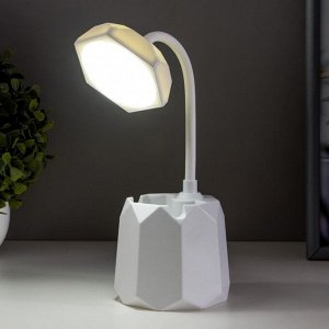 Лампа настольная "Грани" LED 1 режим 4,2Вт USB белый 9х9х32,5 см