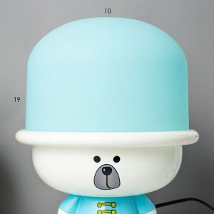 Настольная лампа Собачка E14 15Вт голубой 17х21х28 см