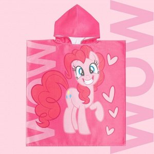 Полотенце-пончо детское махровое My Little Pony Пинки Пай 60х120 см, 50% хл., 50% полиэстер