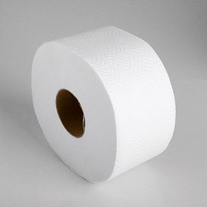 Туалетная бумага белая с перфорацией, для диспенсера, 2 слоя, 130 метров