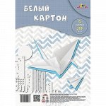 Набор картона белого А4 5л &quot;Белый город&quot; 310гр/м2 ПЭТ уп. С2818-01 АппликА {Россия}
