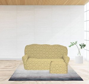 Чехол на угловой диван (правый угол) оттоманка Alisa цвет: шампань (240 см)