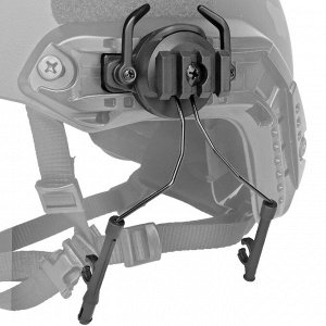 Адаптеры для крепления наушников к рельсе шлема (черные)*, - Габариты: 150x90x45 мм, вес: 130 г. Адаптеры легко устанавливаются, ударопрочные, не стесняют обзор и движение. Регулируемое расстояние меж
