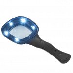 Лупа Veber 60Х3 с подсветкой LED+UV