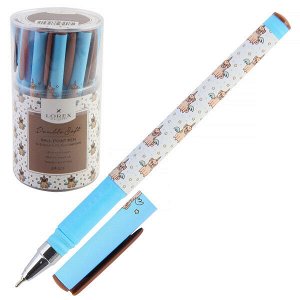 Ручка шарик "Lorex Illegally Cute.Pug-Unicorn" 0,7мм Double Soft синяя кругл.корп. ultra-soft touch 1/24 арт. LXOPDS-IC2*