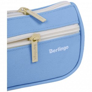 Пенал-косметичка 1 отделение, 1 карман, 215*80*60 Berlingo ""Polo blue"", полиэстер