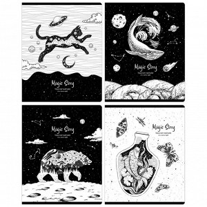 Тетрадь 48л., А5, клетка BG ""Magic story"", выб. лак