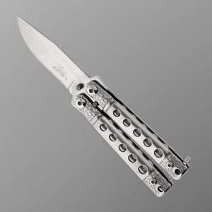 Нож-бабочка "Киллер" 11см, клинок 40мм/1,1мм, серебристый