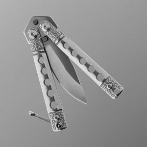 Нож-бабочка "Киллер" 11см, клинок 40мм/1,1мм, серебристый