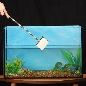 Пижон Аква Скребок для аквариума двусторонний с металлической ручкой, 48 х 7,5 см