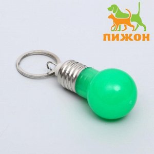 Пижон Маячок световой на ошейник для больших и средних собак (фасовка 12 шт), зелёный